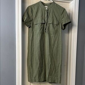 J. Crew Factory Khaki Green Mini Dress